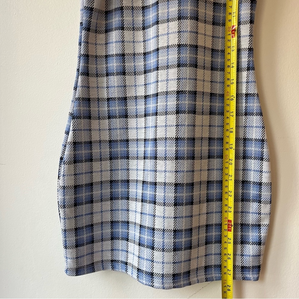 🌼 5/$20 UKIDS Blue White Black Plaid Sleeveless Shift Dress Girls Size 7/8 - Picture 3 of 8